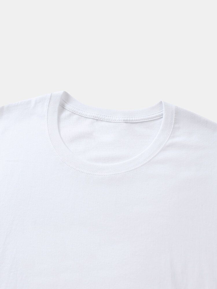 Camiseta De Manga Corta Con Estampado De Hongos De Dibujos Animados 100% Algodón Para Hombre