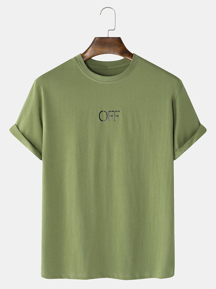 Camisetas Casuales De Manga Corta Sueltas De Algodón Con Estampado De Letras Para Hombre