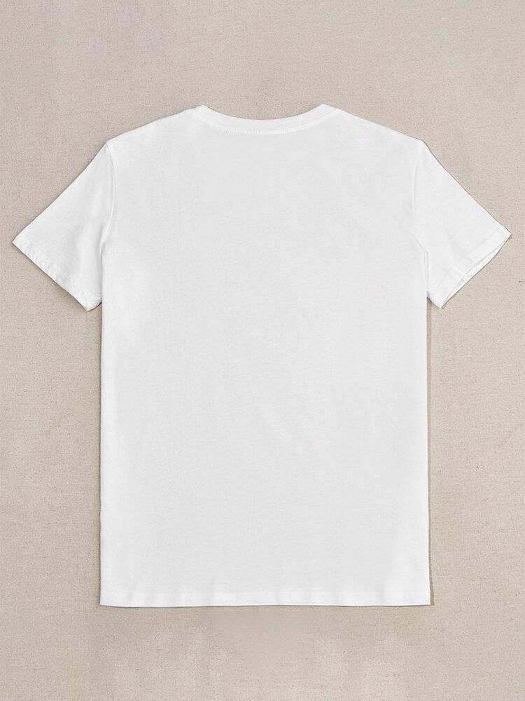 Camisetas De Manga Corta Casual Con Cuello Redondo Y Estampado Floral De Mujer
