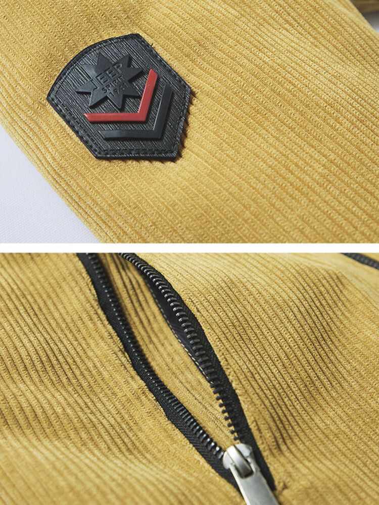 Chaqueta Cálida Informal De Solapa De Lana Gruesa De Color Sólido De Pana Vintage Para Hombre