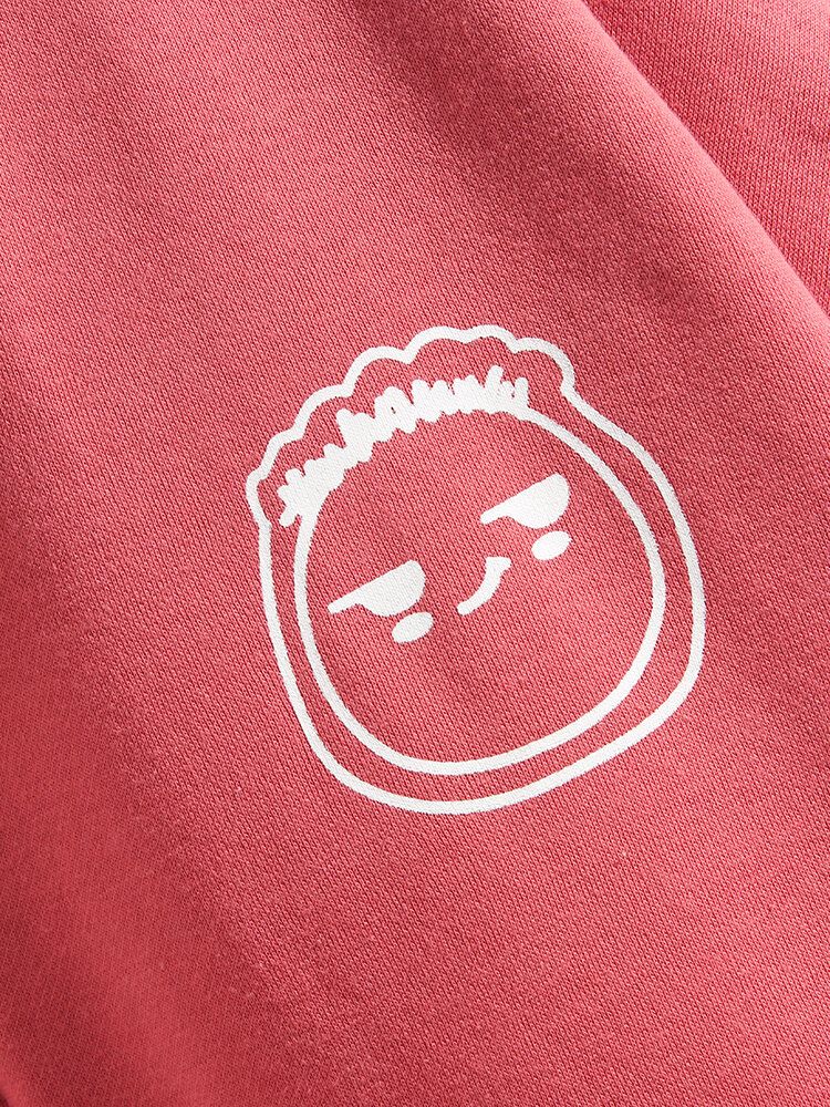 Chaqueta De Cuello De Béisbol Con Bolsillo De Manga Larga Con Estampado De Dibujos Animados Lindo Para Hombre