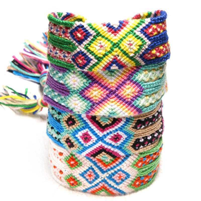 Pulsera De Encanto Bohemio Vintage Hand Wave Borlas Joyas Pulseras Coloridas Para Mujeres Hombres