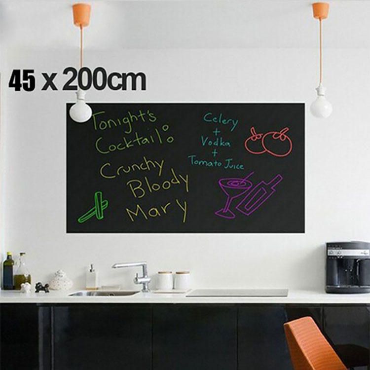 45x200cm Pegatinas De Pared Pizarra Extraíble Decoración De Habitación De Niños Pizarra Pegatina Diy Calcomanía Papel Tapiz
