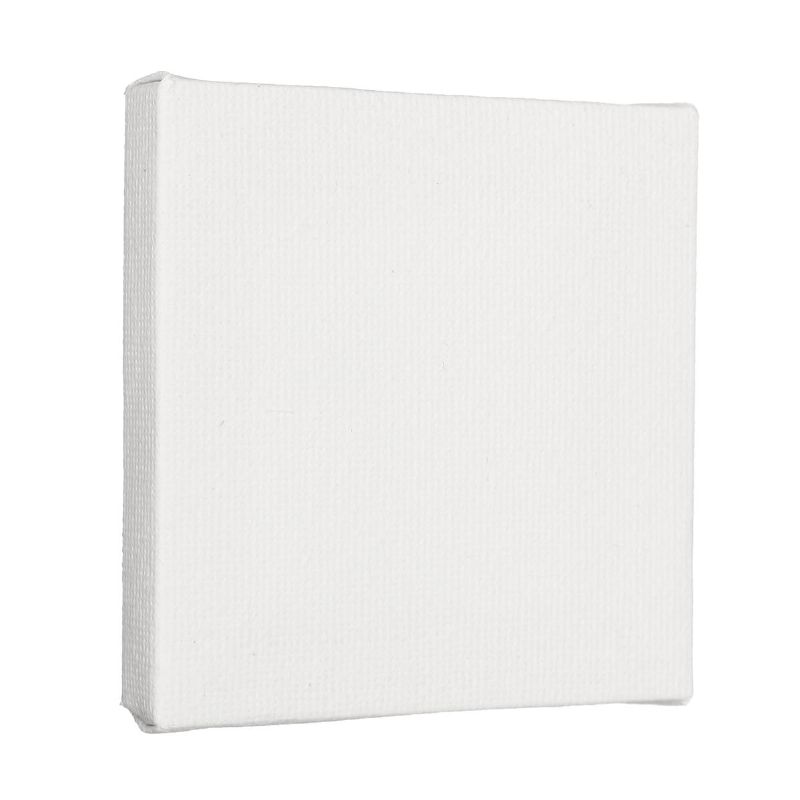 8pcs Blanco Mini Lienzo En Blanco Pinturas Acrílicas Marco Pintura Al Óleo Artista Cuadros De Bocetos Artísticos Lienzo Cuadrado
