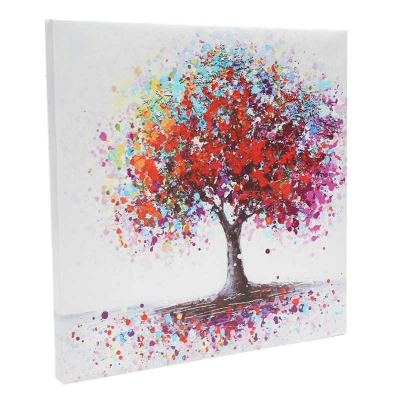 Enmarcado Árbol Colorido Impresión Abstracta Arte Pinturas Al Óleo Imagen Decoración Para El Hogar