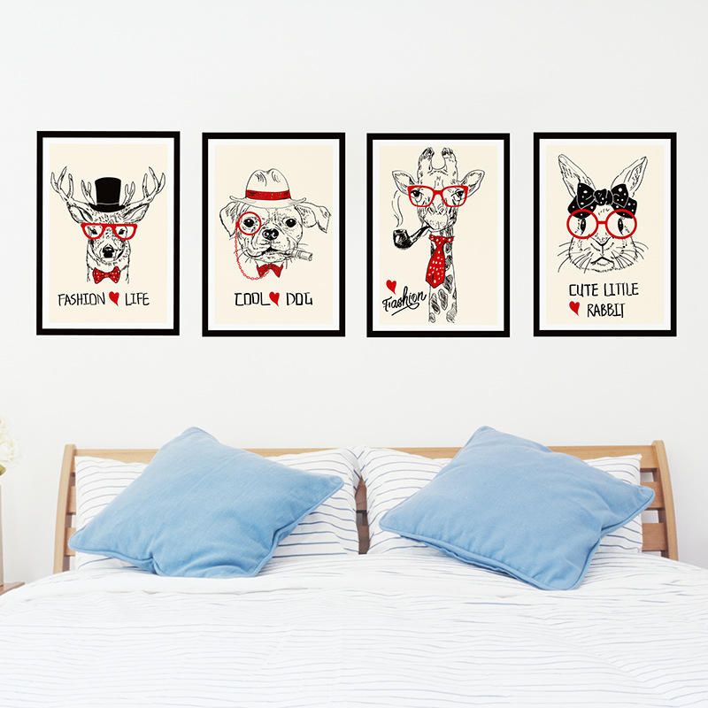 Marcos De Fotos Para Fotos Pegatinas Decoración De La Pared Marcos De Cuadros Coloridos De Animales Extraíbles Para Pegatinas De Pared