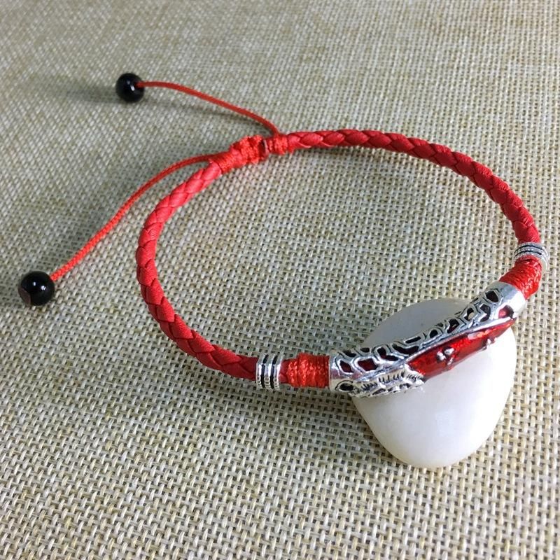 Pulseras De Tobillo Unisex Vintage Cuerda Roja De La Suerte Tobillera Ajustable Étnica Joyas Descalzas De Playa