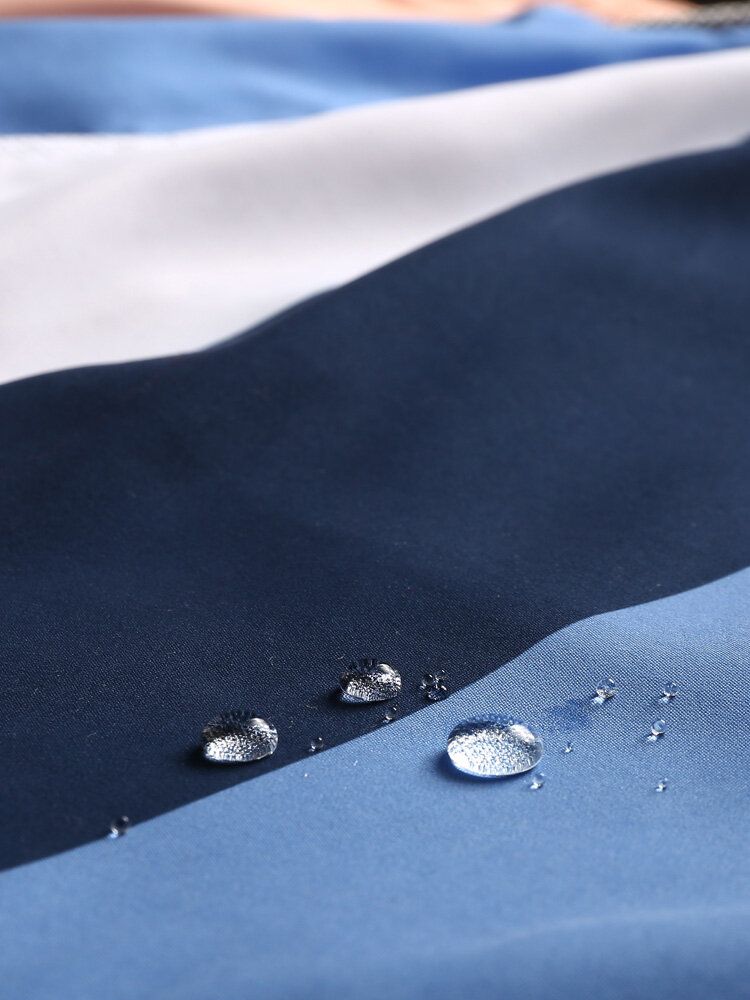 Shorts De Playa Con Cordón De Secado Rápido Y Rayas En Bloque De Color Para Hombre Con Bolsillo