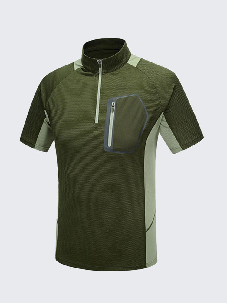 Camiseta Exterior Para Hombre Camping Senderismo Montañismo Viaje Absorbente Transpirable Secado Rápido Ropa Deportiva