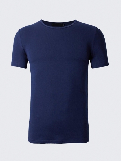 Camisetas De Algodón De Manga Corta De Manga Corta Para Deportes De Color Sólido De Talla Grande De Verano Para Hombre