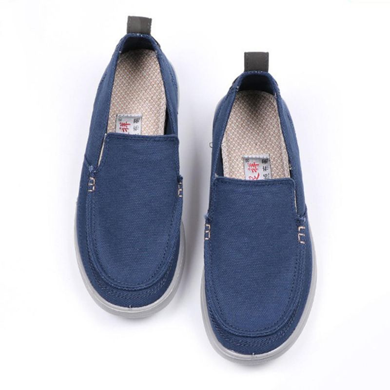 Mocasines Para Caminar De Suela Suave Informal De Lona Ligera