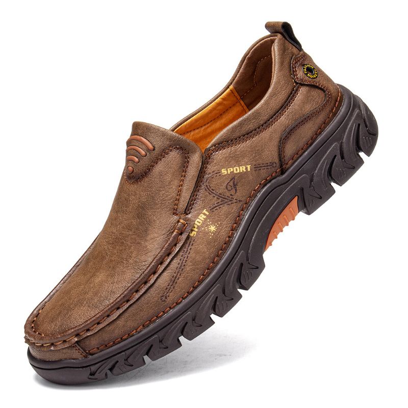 Zapatos De Cuero Antideslizantes Casuales De Negocios Al Aire Libre Para Hombres