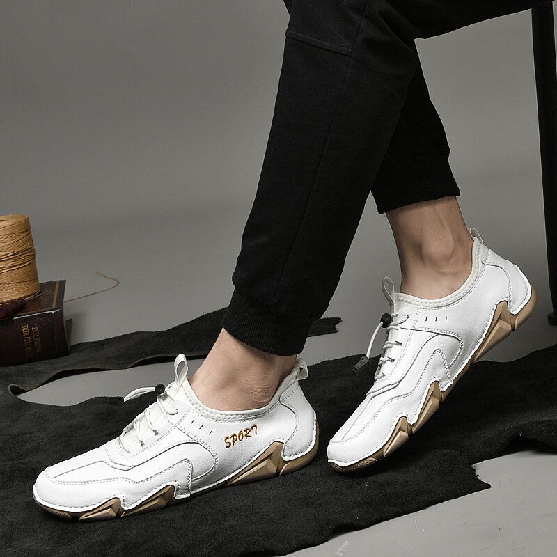 Zapatos De Negocios Informales Suaves Antideslizantes Ligeros De Cuero Para Hombres