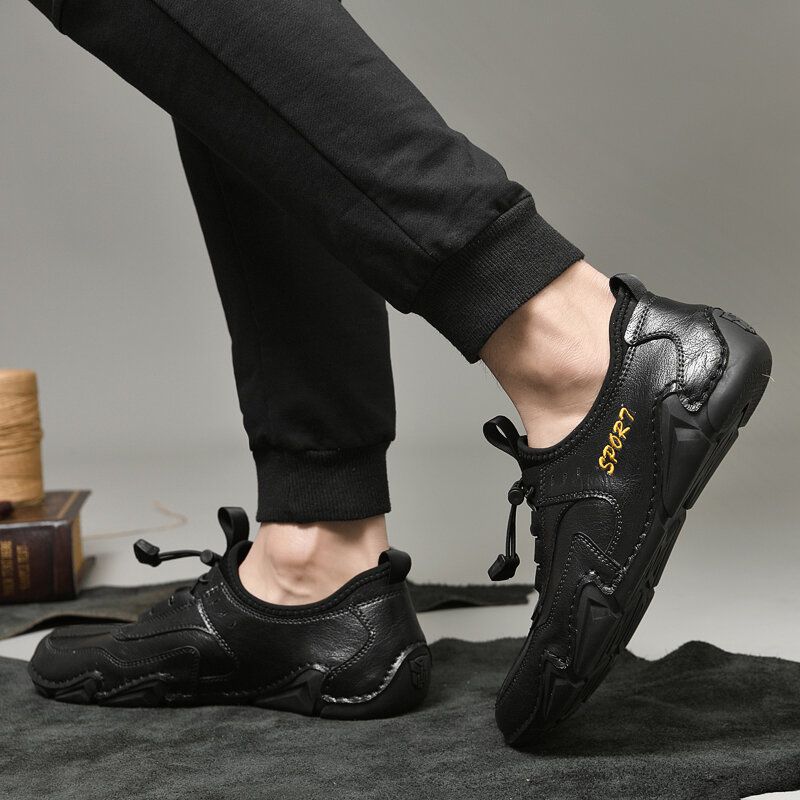 Zapatos De Negocios Informales Suaves Antideslizantes Ligeros De Cuero Para Hombres