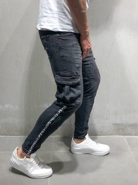Para Pantalones De Pies Pequeños Con Agujeros Para Hombres Europa Y Estados Unidos Jeans Con Cremallera Para Pies Nuevo