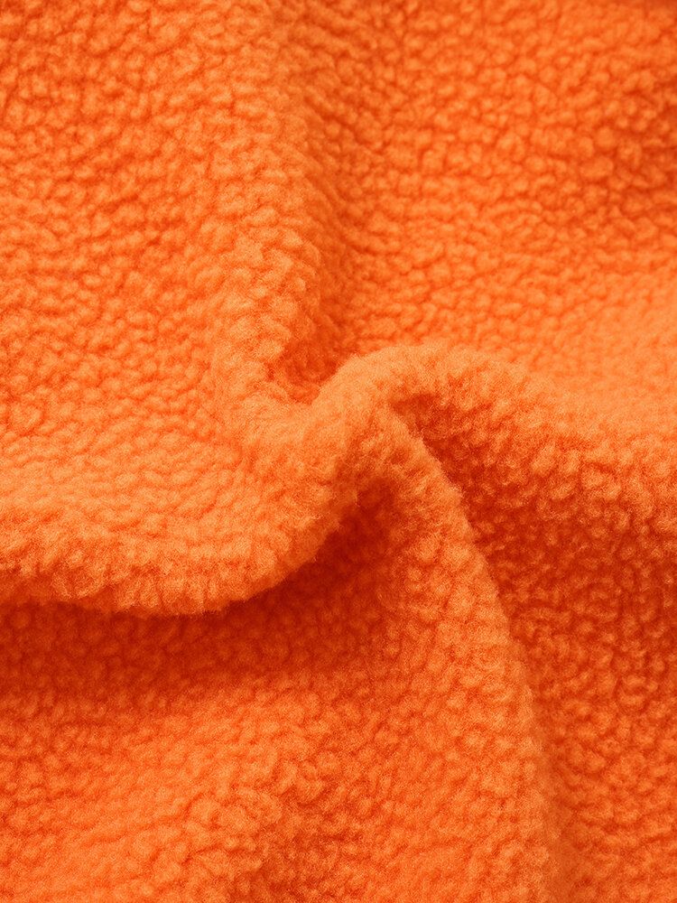 Sudaderas Con Capucha De Manga Raglán Con Bolsillo De Lana De Cordero De Patchwork De Colores Contrastantes Para Hombre