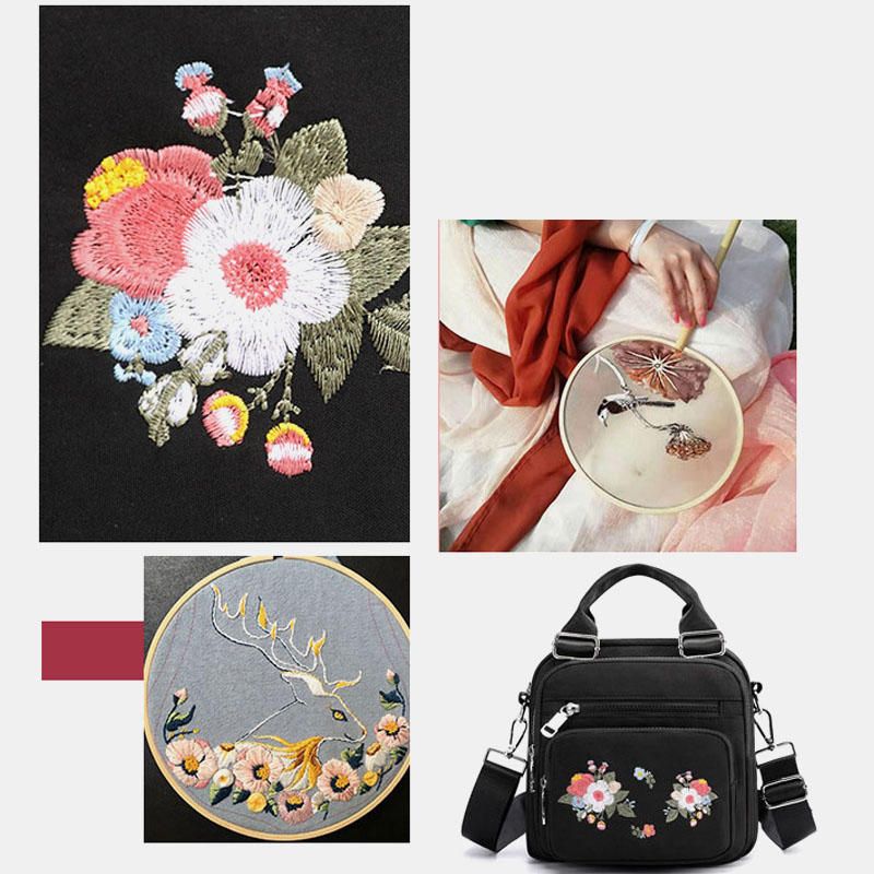 Bolso Bandolera Bordado A La Moda De Nailon Para Mujer Bolso Bandolera