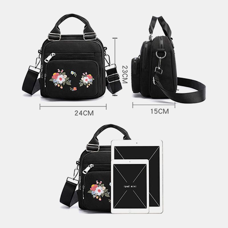 Bolso Bandolera Bordado A La Moda De Nailon Para Mujer Bolso Bandolera