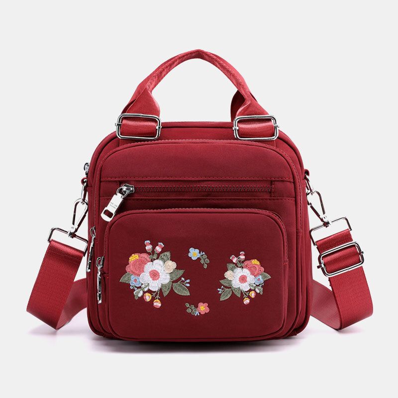 Bolso Bandolera Bordado A La Moda De Nailon Para Mujer Bolso Bandolera