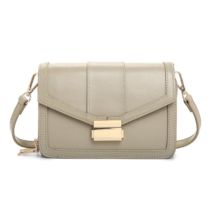 Bolso Bandolera De Doble Correa De Piel Sintética Para Mujer Bolso Bandolera De Gran Capacidad Con Múltiples Bolsillos