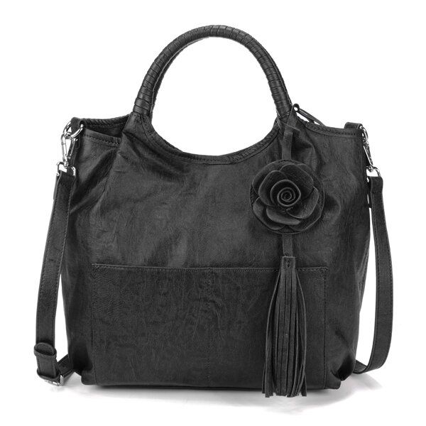 Bolso Bandolera De Hombro De Gran Capacidad Floral Retro De Estilo Nacional Para Mujer
