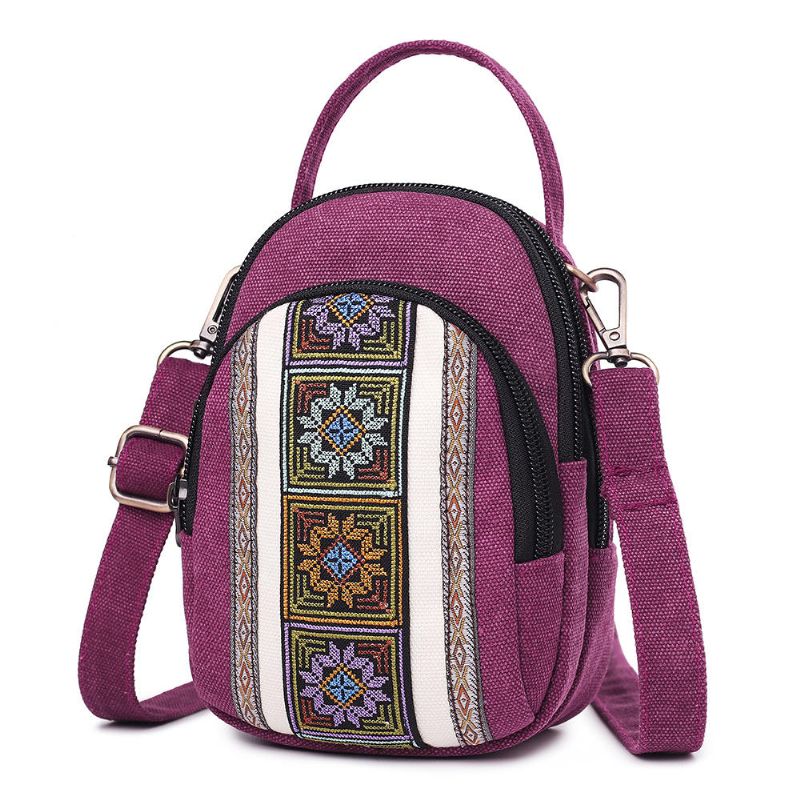 Bolso Bandolera Informal De Lona Vintage Para Mujer Bolso Para Teléfono