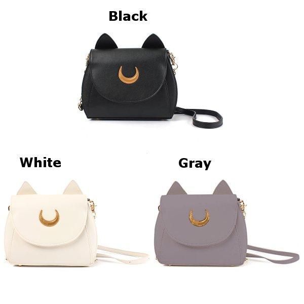 Bolso Bandolera De Mujer Dulce Bolsos De Hombro De Gato Con Estampado De Luna Y Diseño De Patrón De Oreja