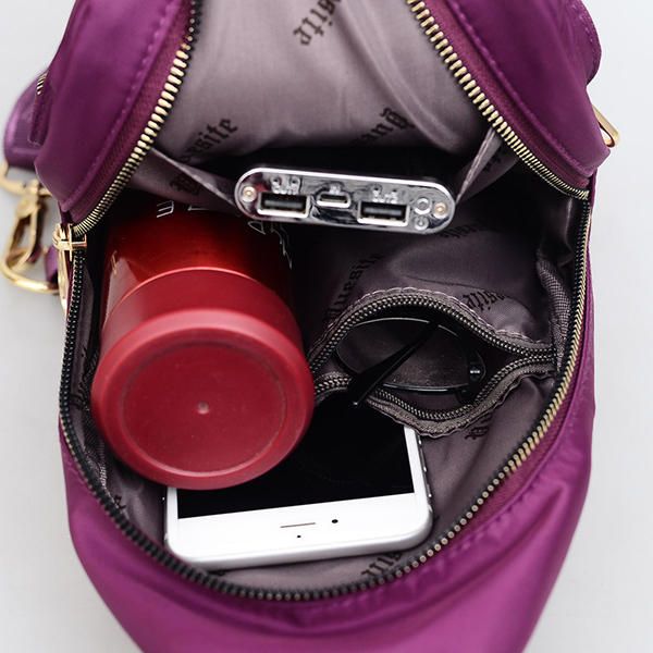 Bolso Bandolera Multibolsillos De Nailon De Gran Capacidad Para Mujer