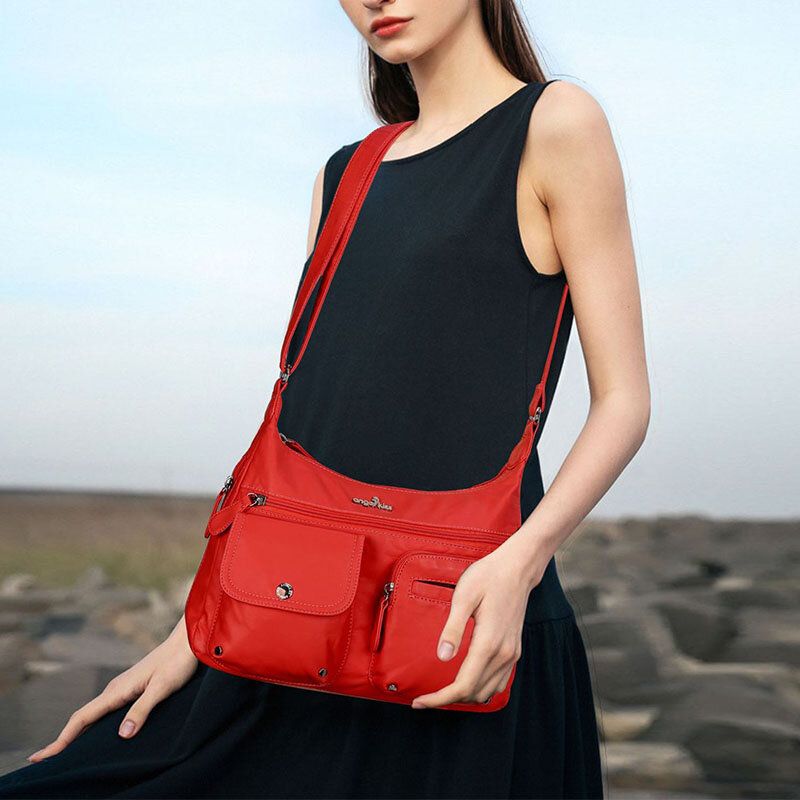 Bolso Bandolera Multifunción De Piel Sintética Para Mujer