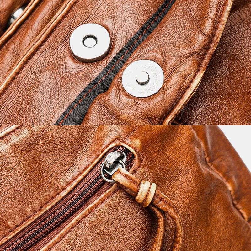 Bolso Bandolera Vintage De Mediana Edad Con Múltiples Bolsillos Para Mujer