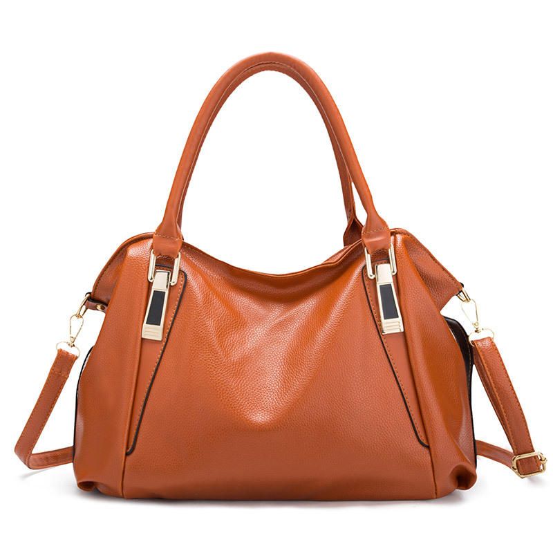 Bolso De Hombro De Cuero Suave De Diseñador Elegante Para Mujer