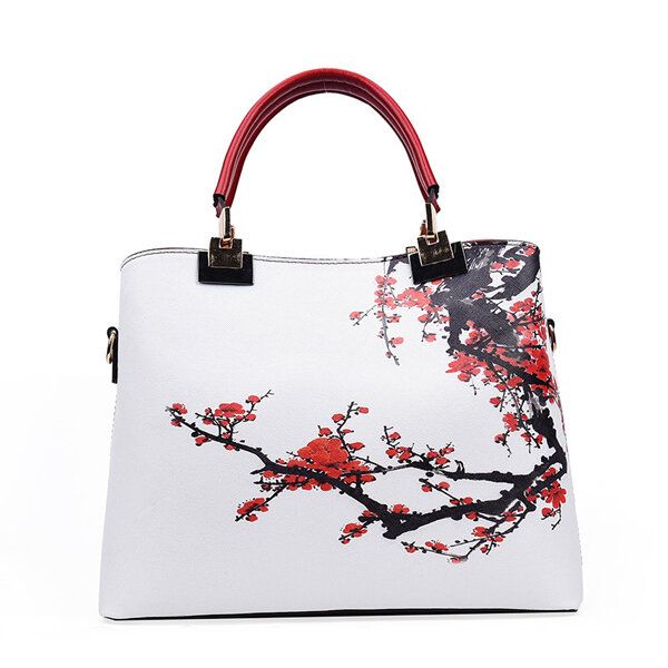 Bolso De Mano Con Capacidad De Cuero Pu Floral Para Mujer Bolso De Hombro Elegante Bolsos Cruzados Vintage