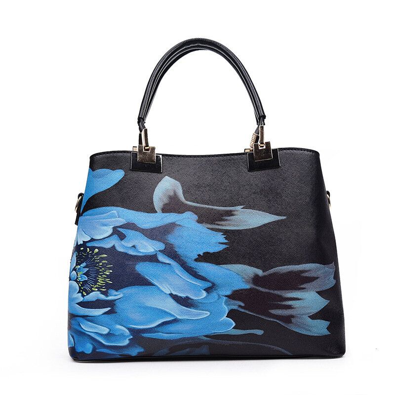 Bolso De Mano Con Capacidad De Cuero Pu Floral Para Mujer Bolso De Hombro Elegante Bolsos Cruzados Vintage