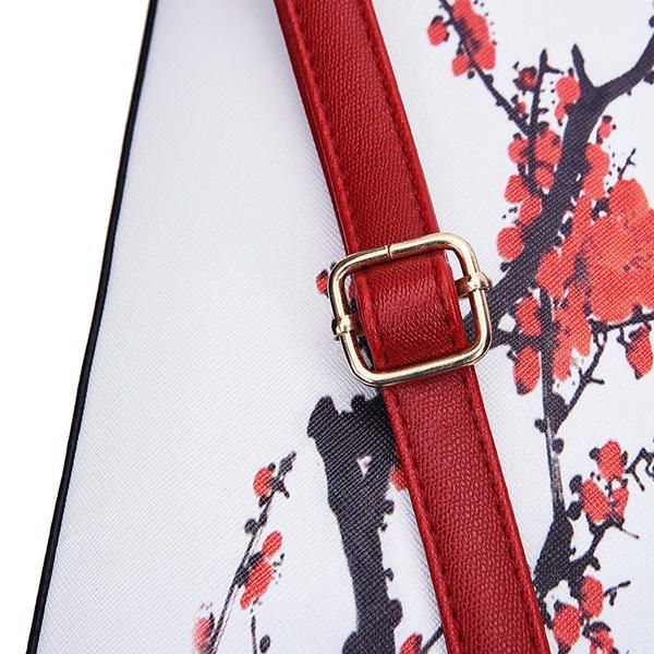 Bolso De Mano Con Capacidad De Cuero Pu Floral Para Mujer Bolso De Hombro Elegante Bolsos Cruzados Vintage