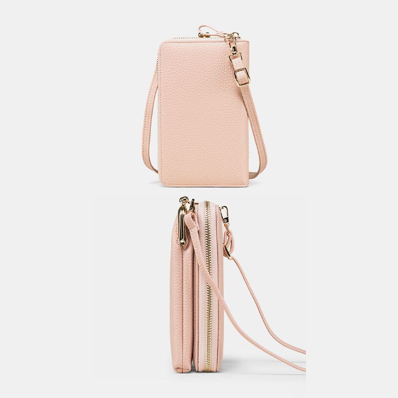 Bolso De Mano De Piel Sintética Para Mujer Bolso Bandolera Bolso Para Teléfono Portatarjetas