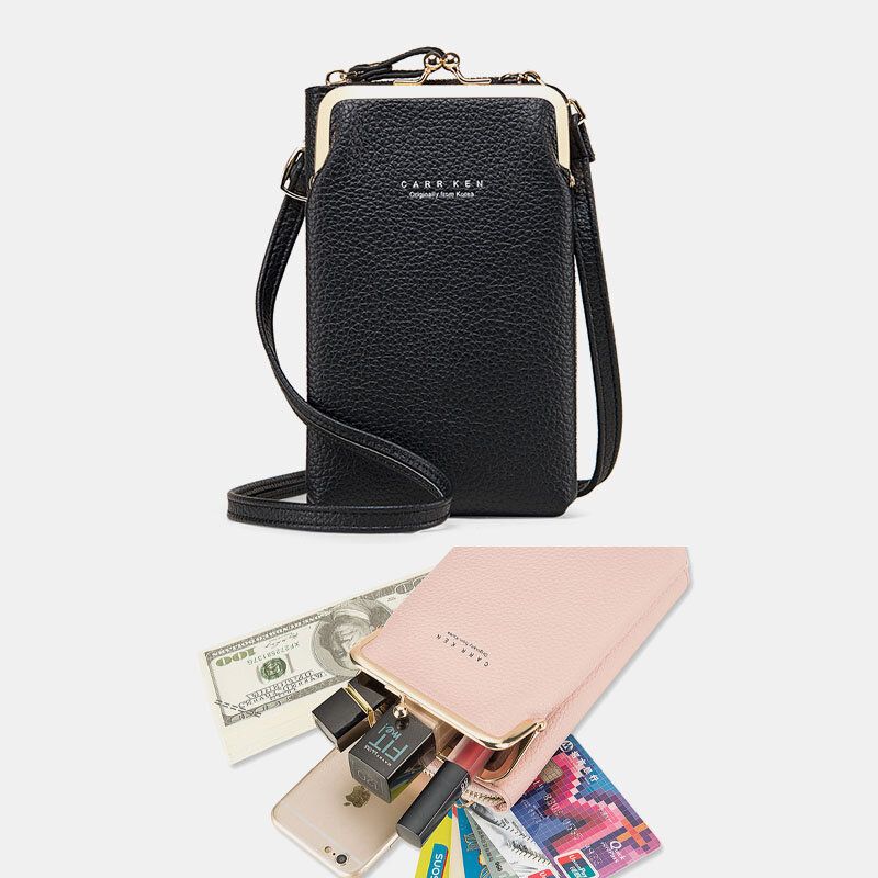 Bolso De Mano De Piel Sintética Para Mujer Bolso Bandolera Bolso Para Teléfono Portatarjetas