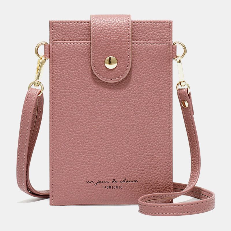 Mujeres 3 Ranuras Para Tarjetas Bolso Sólido Para Teléfono Bolso Bandolera Bolso Bandolera
