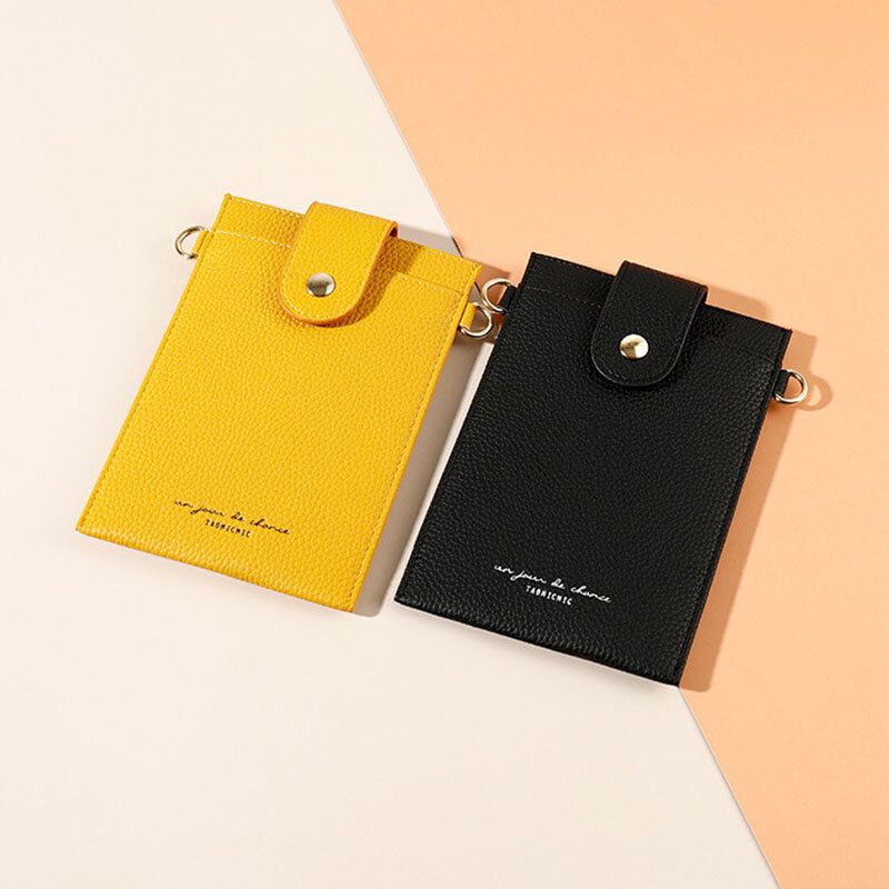 Mujeres 3 Ranuras Para Tarjetas Bolso Sólido Para Teléfono Bolso Bandolera Bolso Bandolera