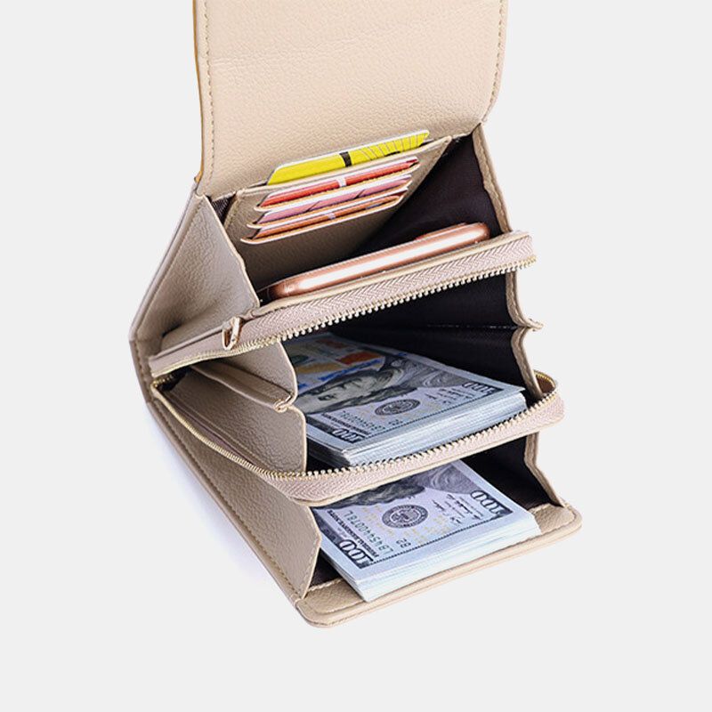Mujeres Casual Patchwork 6.3 Pulgadas Bolsa Para Teléfono 4 Ranuras Para Tarjetas Bolso Bandolera Bolso Bandolera