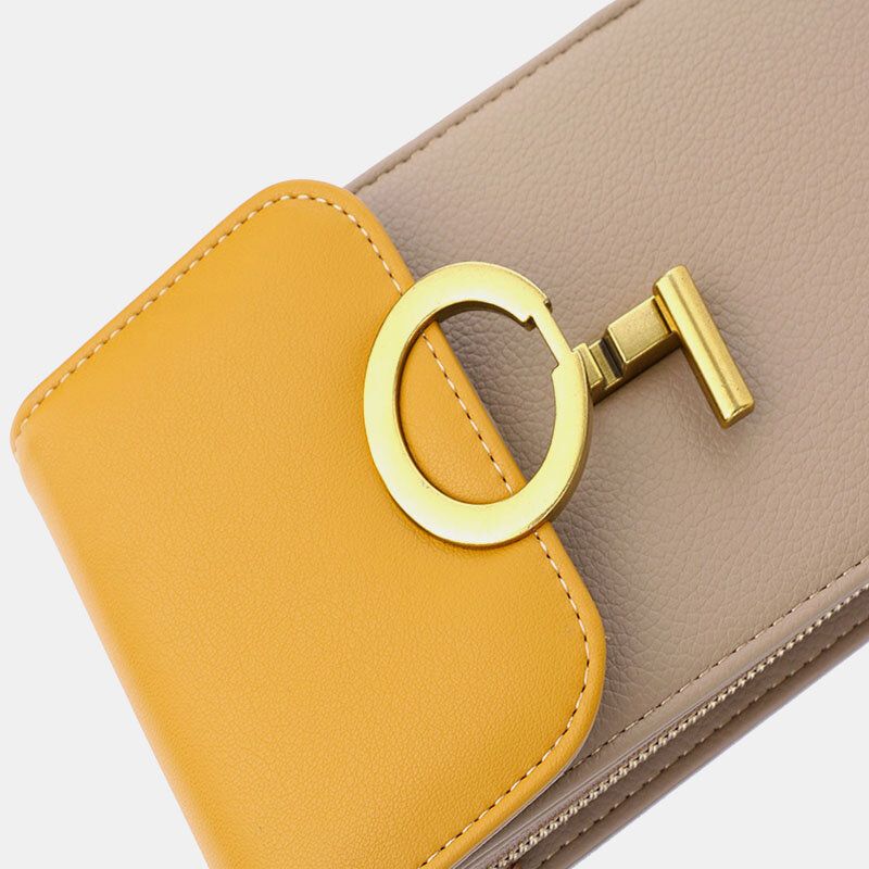 Mujeres Casual Patchwork 6.3 Pulgadas Bolsa Para Teléfono 4 Ranuras Para Tarjetas Bolso Bandolera Bolso Bandolera