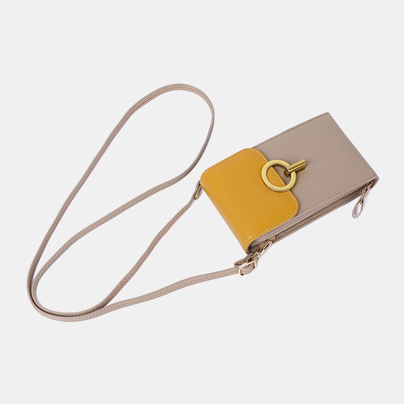 Mujeres Casual Patchwork 6.3 Pulgadas Bolsa Para Teléfono 4 Ranuras Para Tarjetas Bolso Bandolera Bolso Bandolera