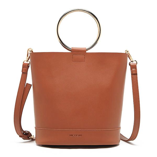 Mujeres Cool Pu Bucket Bags Crossbody Bags
