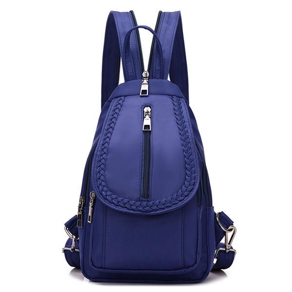 Mujeres Trenza Decoraction Nylon Impermeable Casual Bolsa De Pecho Bolsa De Bandolera Al Aire Libre