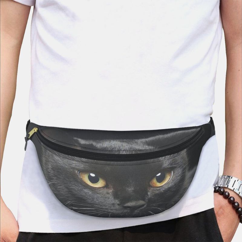 Unisex Gato Elegante Bolsa De Cintura Deportiva Bolsa De Pecho Bolsa De Honda