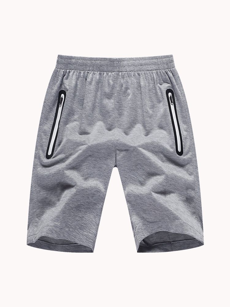Pantalones Cortos Para Correr Transpirables Con Cremallera Para Baloncesto Deporte Gimnasio Absorción De Sudor De Verano Para Hombre
