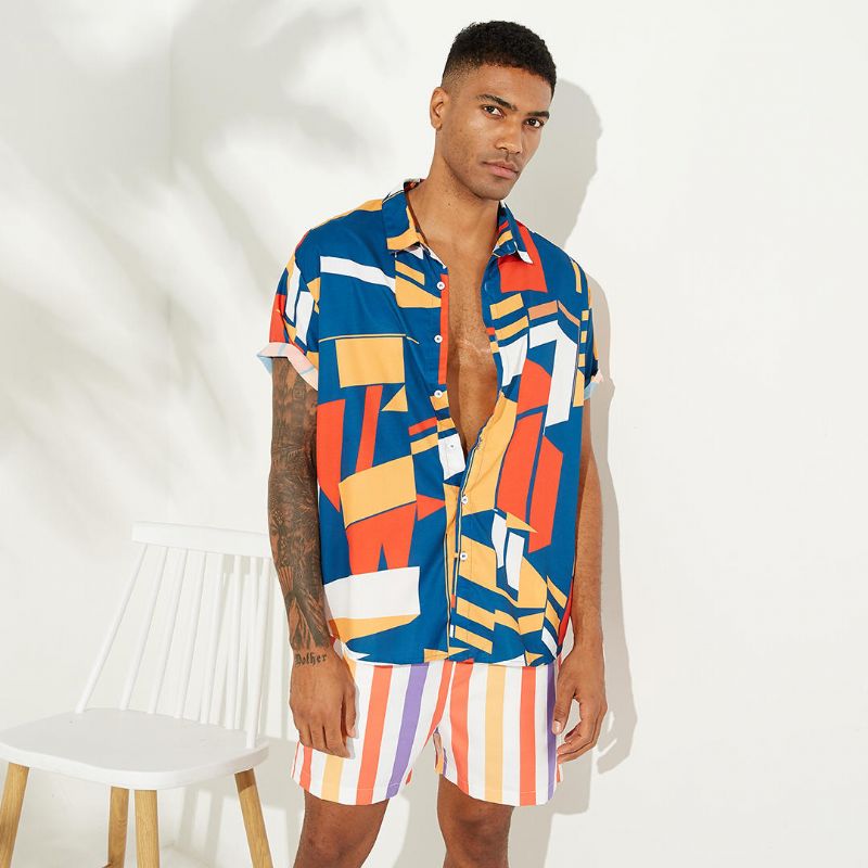 Pantalones Cortos De Tabla A Rayas Sunshine Para Hombre Pantalones Cortos De Playa De Pesca Con Forro De Malla De Secado Rápido Fino