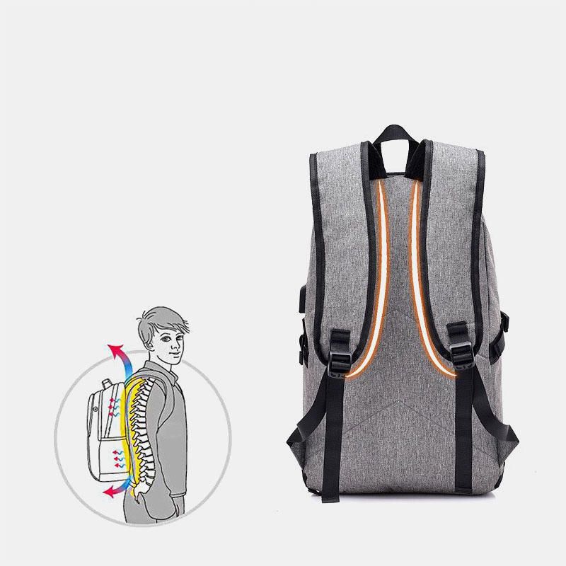Hombres Mujeres Mochila Usb Antirrobo De Moda De Gran Capacidad Bolsa De Viaje Al Aire Libre