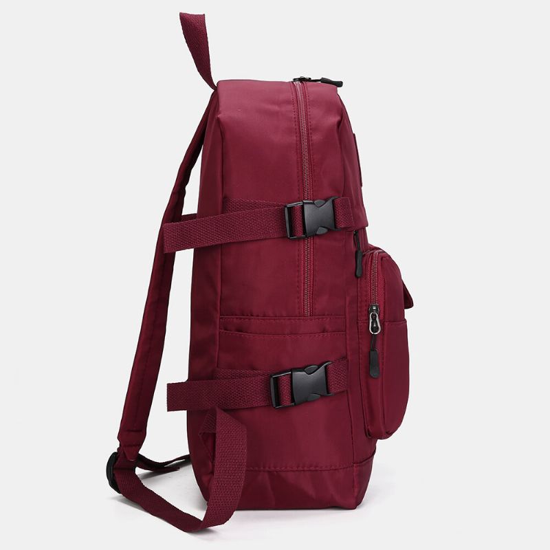Mochila Escolar Informal Con Múltiples Bolsillos De Nailon Para Mujer