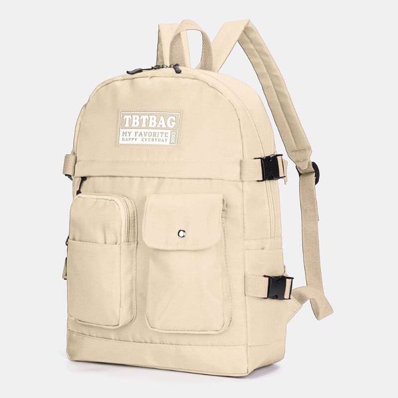 Mochila Escolar Informal Con Múltiples Bolsillos De Nailon Para Mujer