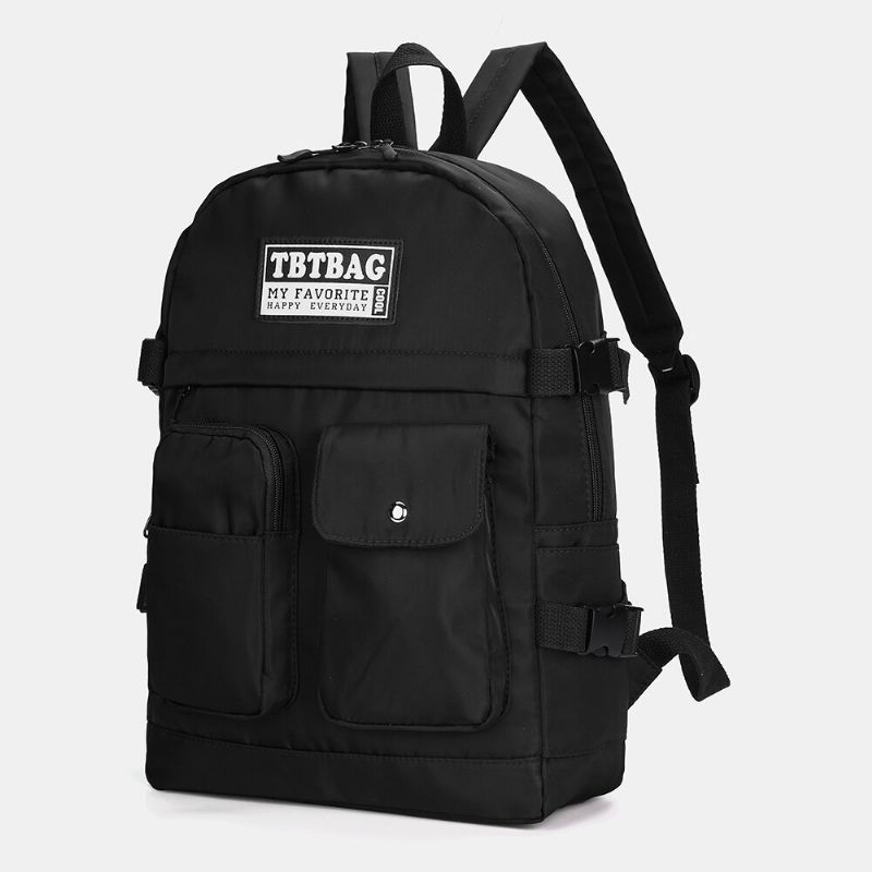Mochila Escolar Informal Con Múltiples Bolsillos De Nailon Para Mujer
